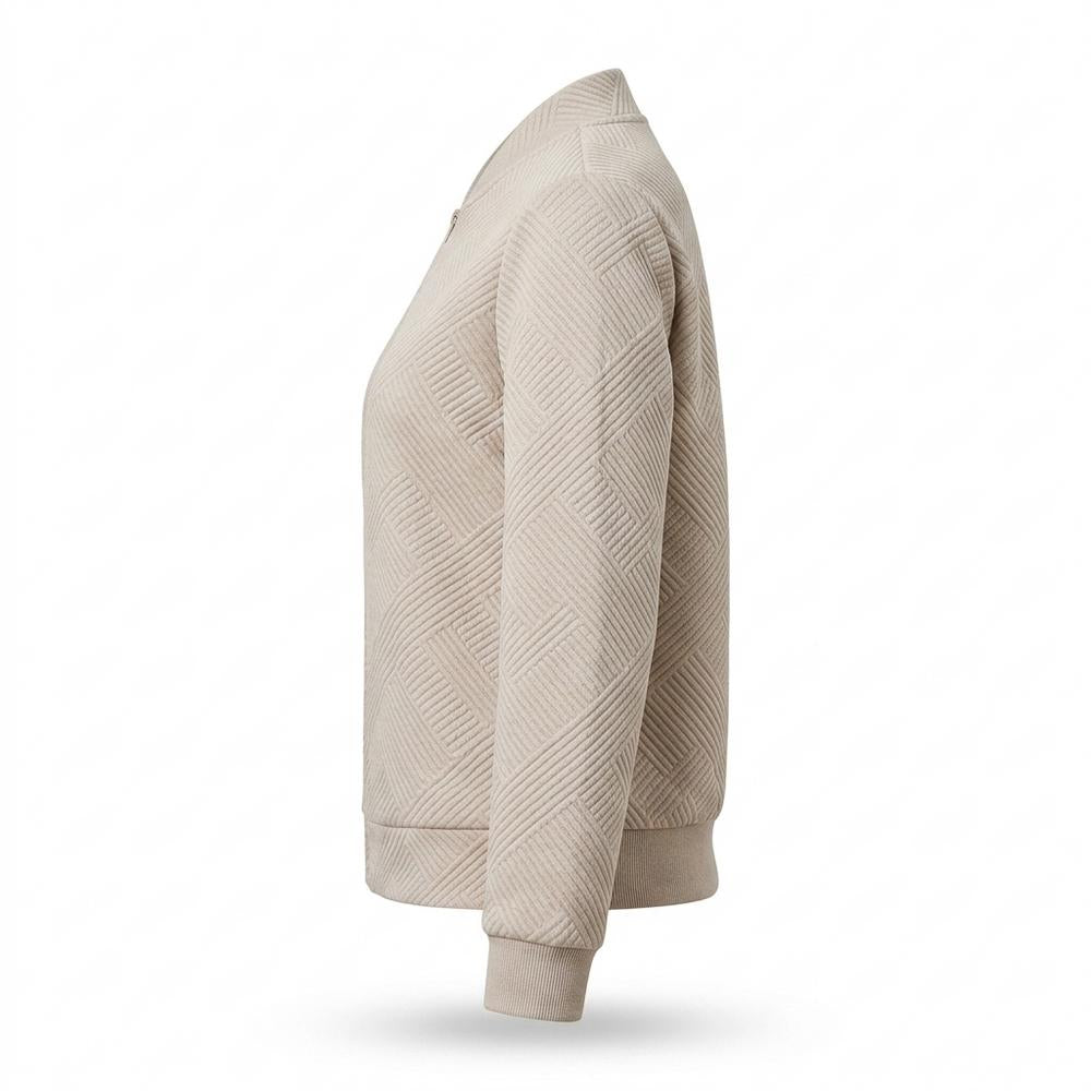 Gentleman Code - Yusad | Strukturiert Reißverschluss Jacke Damen