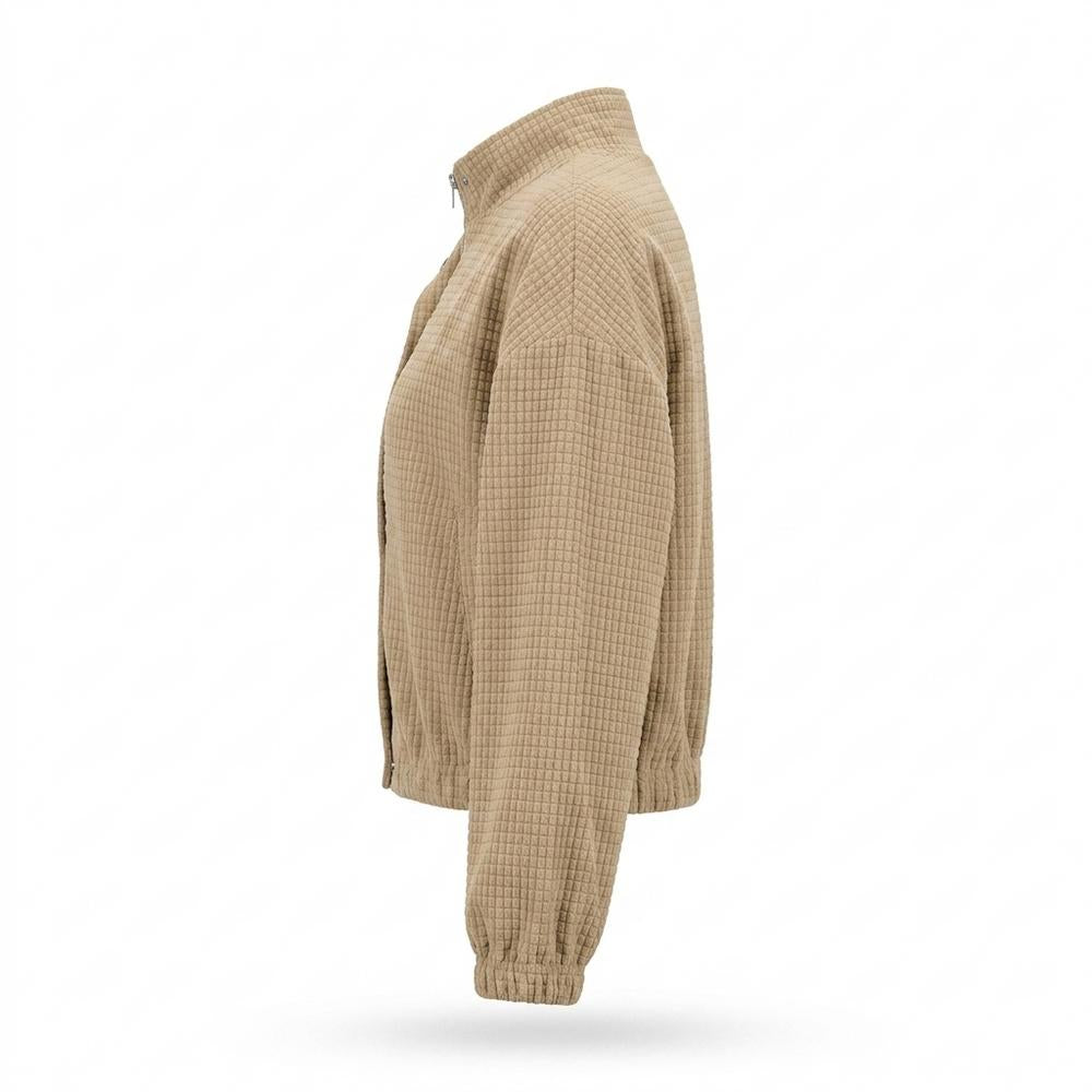 Gentleman Code - Sasok | Strukturiert Reißverschluss Jacke Damen