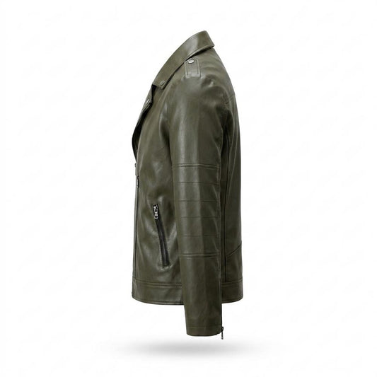 Gentleman Code - Vomel | Asymmetrisch Tailliert Lederjacke Herren